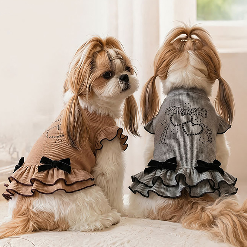 Vintage Heart Bow Pattern Dog  - đánh giá và giá Vintage Outdoor Fashion