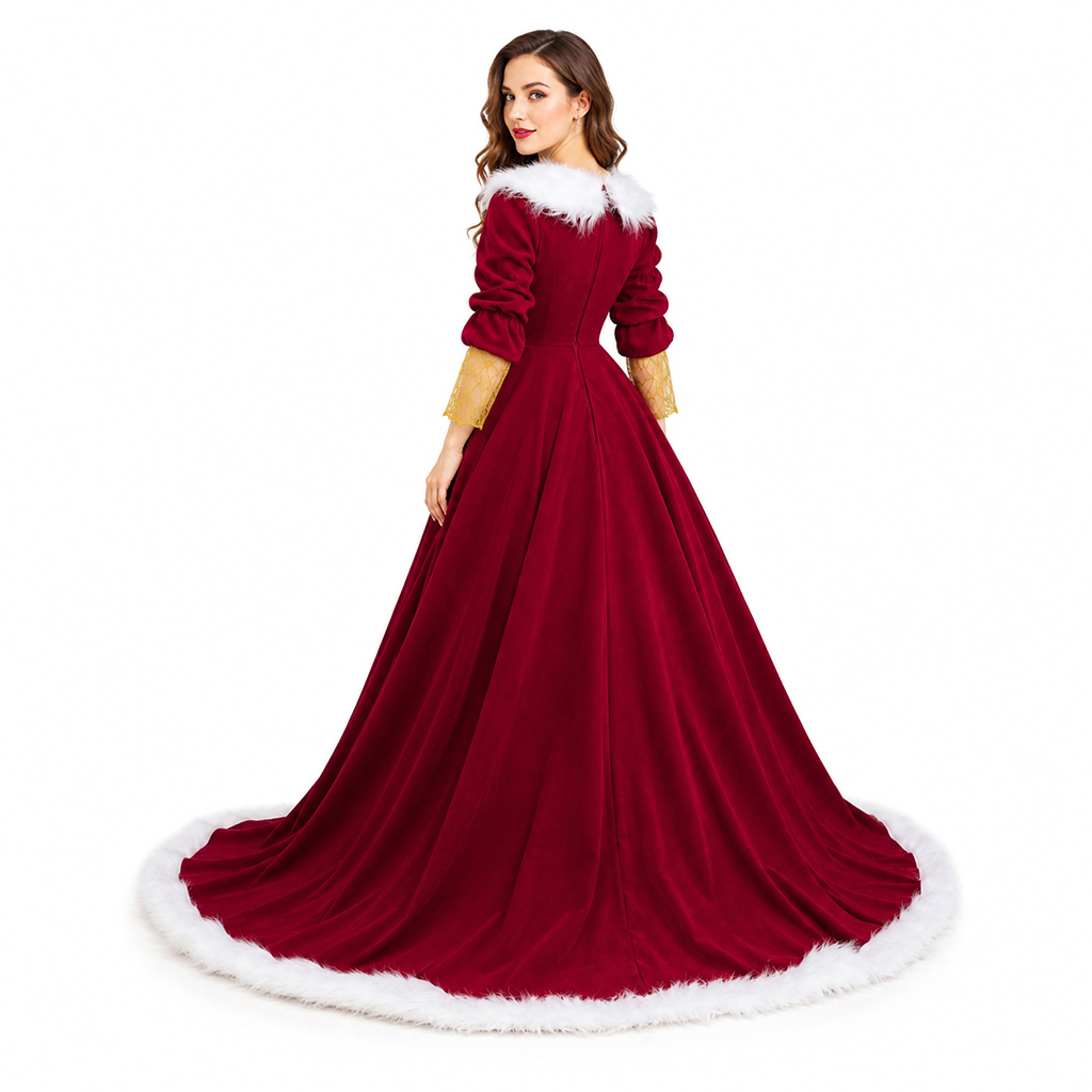 Deluxe Mrs Claus Costumes Adul - đánh giá và giá Vintage Fashion Dresses