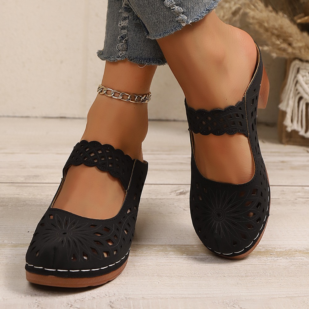 Women Hollow Cutout Mules Chun - đánh giá và giá Vintage Fashion Dresses
