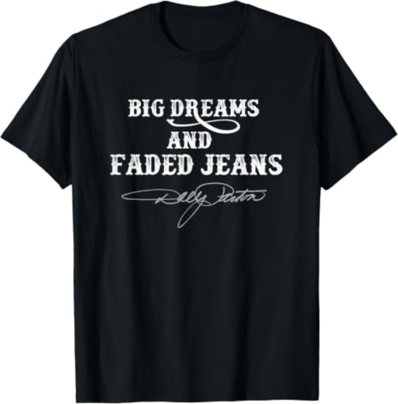 Big Dreams Faded Jeans T Shirt - đánh giá và giá Vintage Fashion Quotes